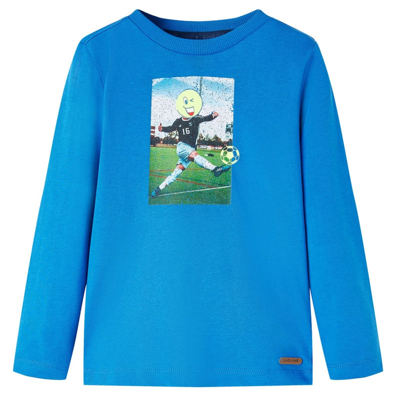 Load image into Gallery viewer, VidaXL Kindershirt met lange mouwen 104 kobaltblauw