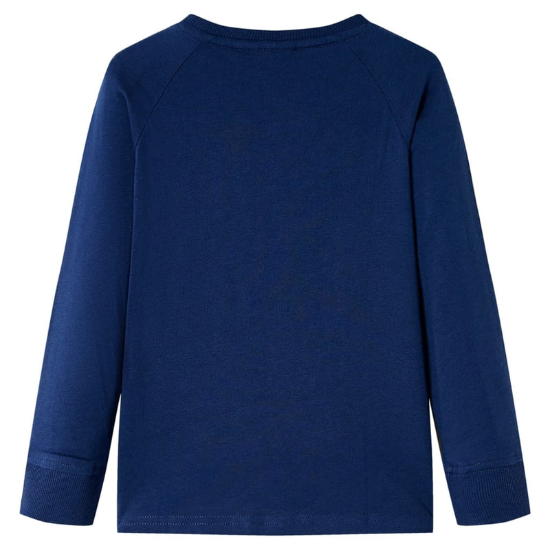 Load image into Gallery viewer, VidaXL Kindershirt met lange mouwen 140 marineblauw