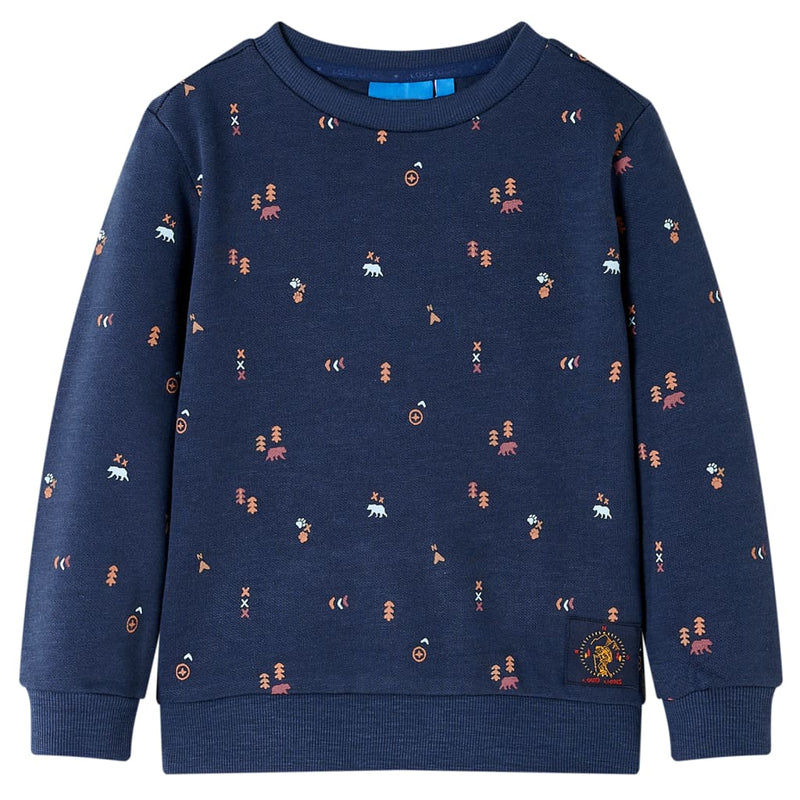 Load image into Gallery viewer, Vidaxl kindertrui 92 gemêleerd marineblauw