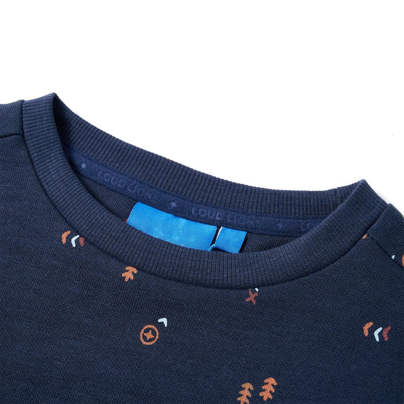 Load image into Gallery viewer, Vidaxl kindertrui 128 gemêleerd marineblauw