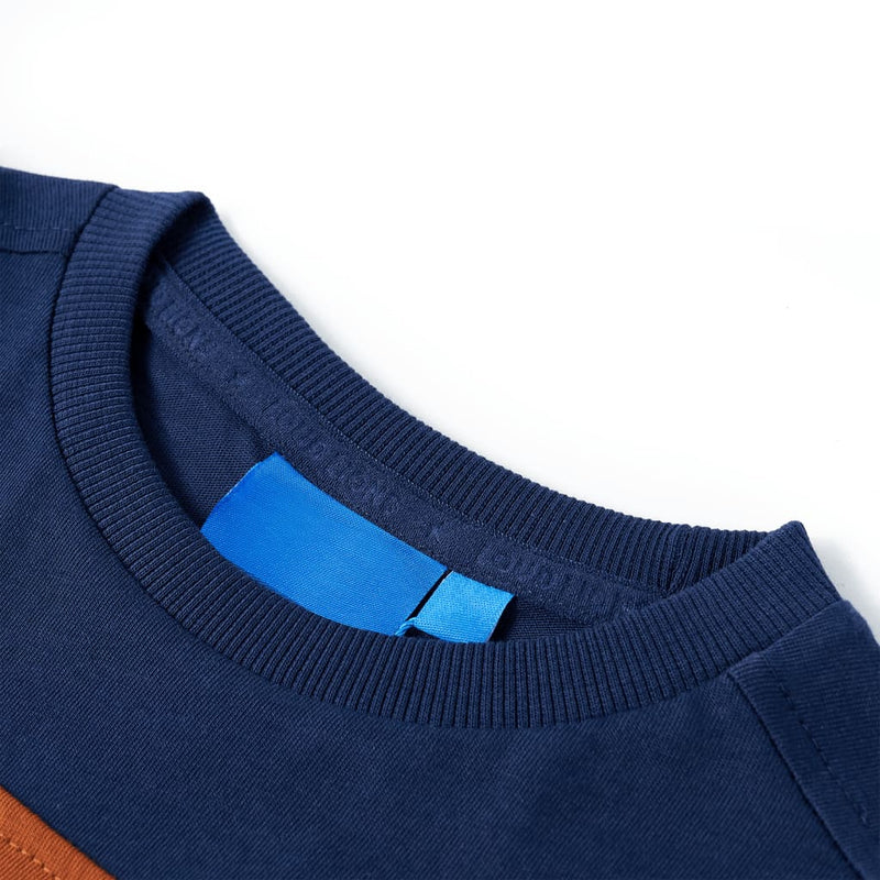 Load image into Gallery viewer, Vidaxl kindershirt met lange mouwen 116 marineblauw