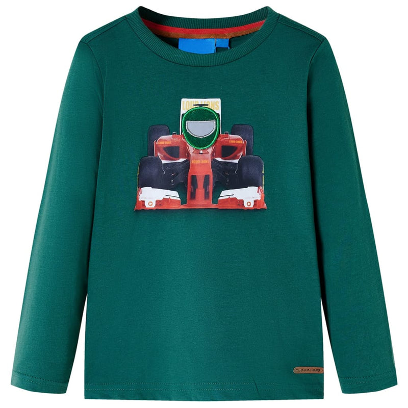 Load image into Gallery viewer, Vidaxl kindershirt met lange mouwen 128 groen
