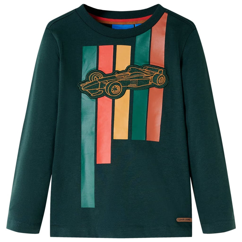 Load image into Gallery viewer, VidaXL Kindershirt met lange mouwen 92 donkergroen