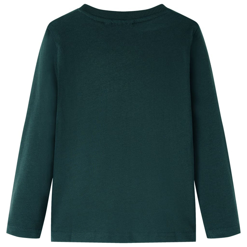 Load image into Gallery viewer, VidaXL Kindershirt met lange mouwen 92 donkergroen