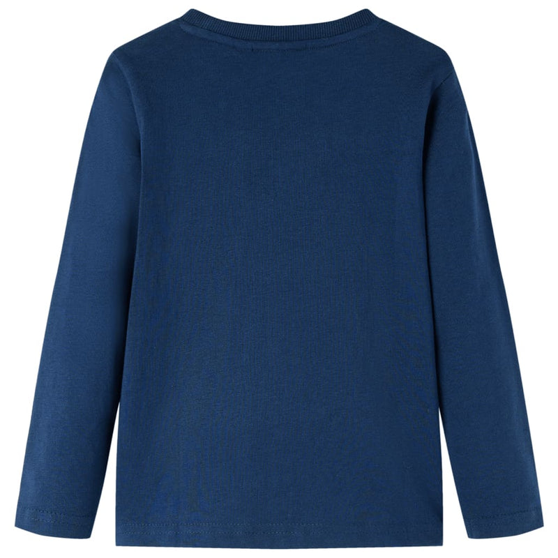 Load image into Gallery viewer, Vidaxl kindershirt met lange mouwen 128 marineblauw