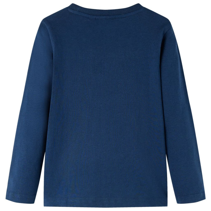 Load image into Gallery viewer, Vidaxl kindershirt met lange mouwen 140 marineblauw