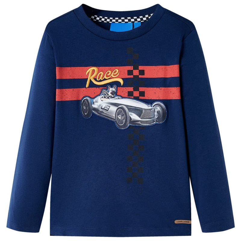 Load image into Gallery viewer, Vidaxl kindershirt met lange mouwen 128 marineblauw