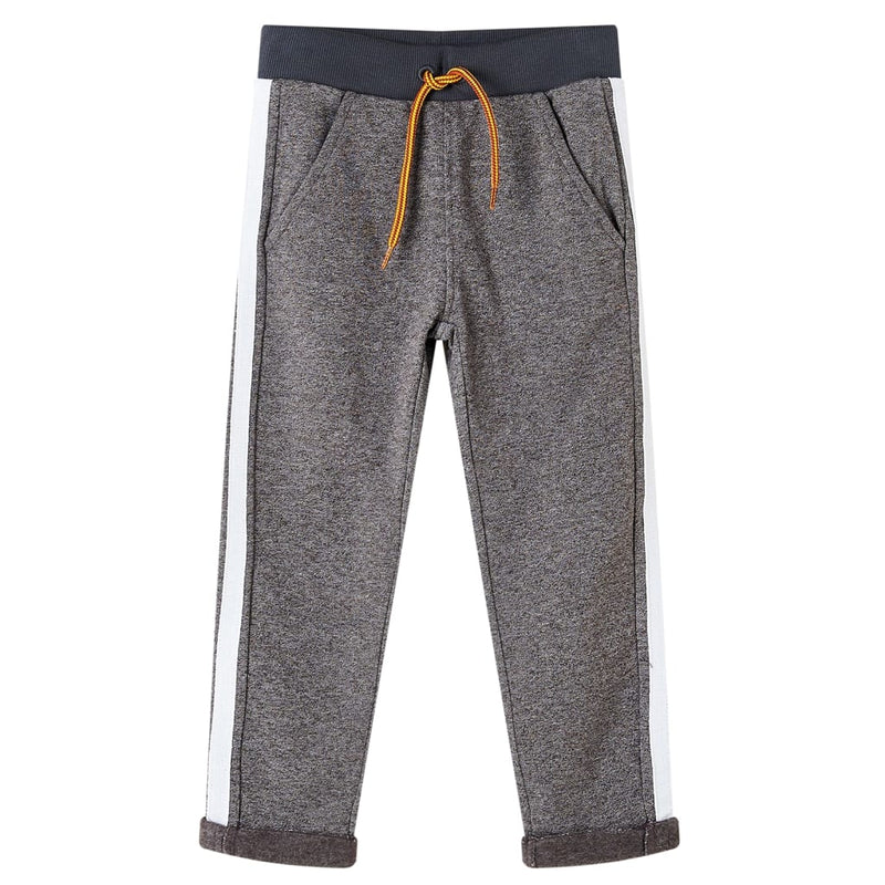 Load image into Gallery viewer, VidaXL Kinderjoggingbroek 92 gemêleerd donkergrijs