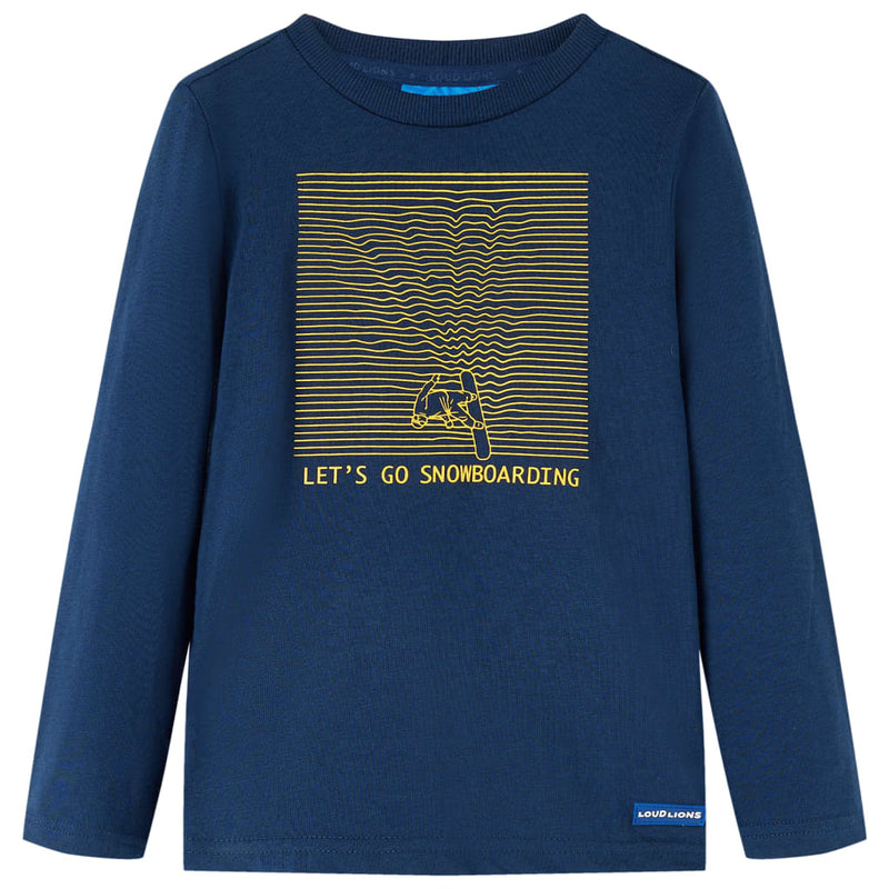 Afbeelding laden in galerijviewer, VidaXL Kindershirt met lange mouwen 104 marineblauw
