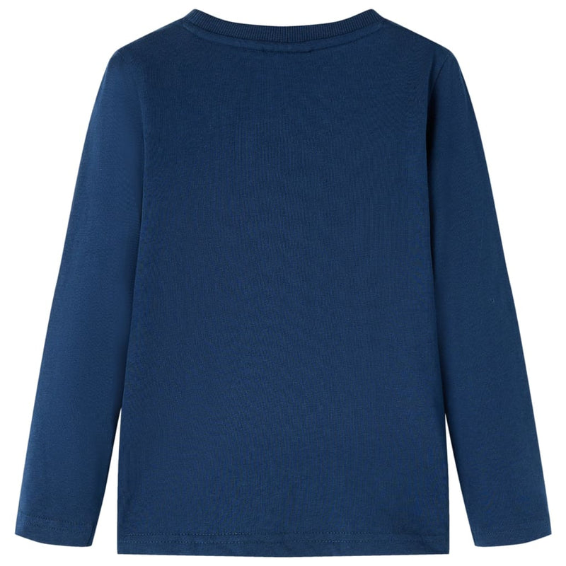 Afbeelding laden in galerijviewer, VidaXL Kindershirt met lange mouwen 104 marineblauw