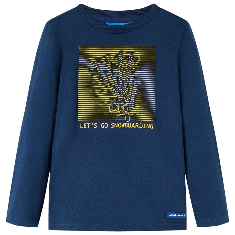 Load image into Gallery viewer, Vidaxl kindershirt met lange mouwen 116 marineblauw
