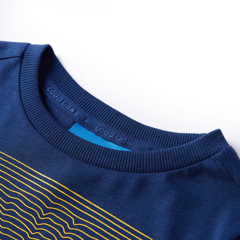 Load image into Gallery viewer, Vidaxl kindershirt met lange mouwen 128 marineblauw