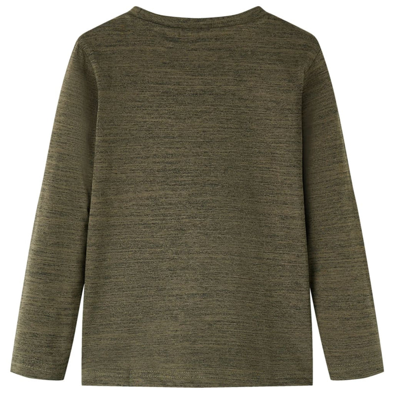 Load image into Gallery viewer, Vidaxl kindershirt met lange mouwen 104 gemêleerd kakikleurig