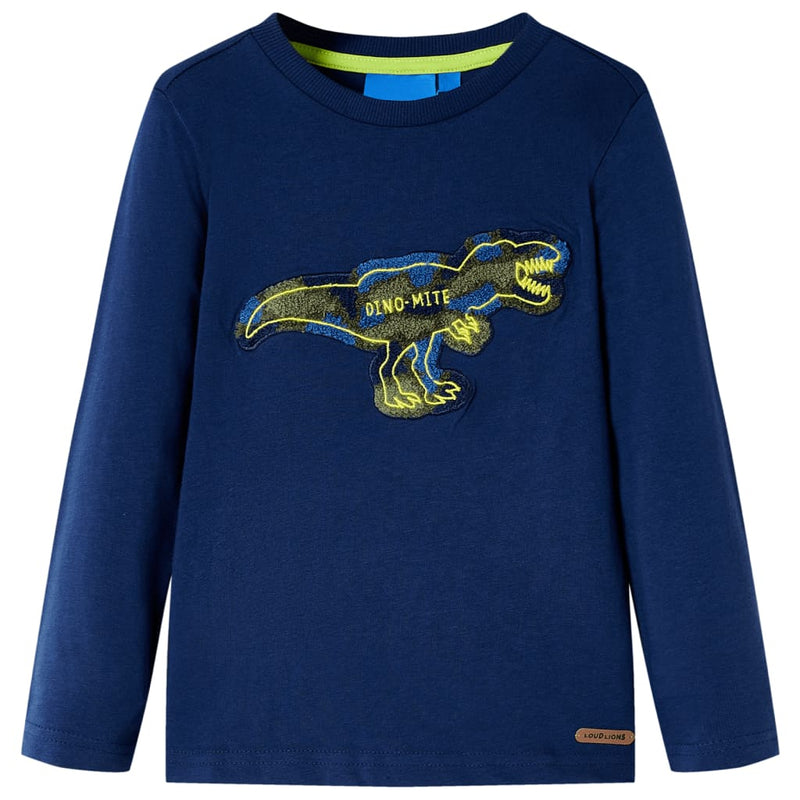 Load image into Gallery viewer, Vidaxl kindershirt met lange mouwen 104 marineblauw