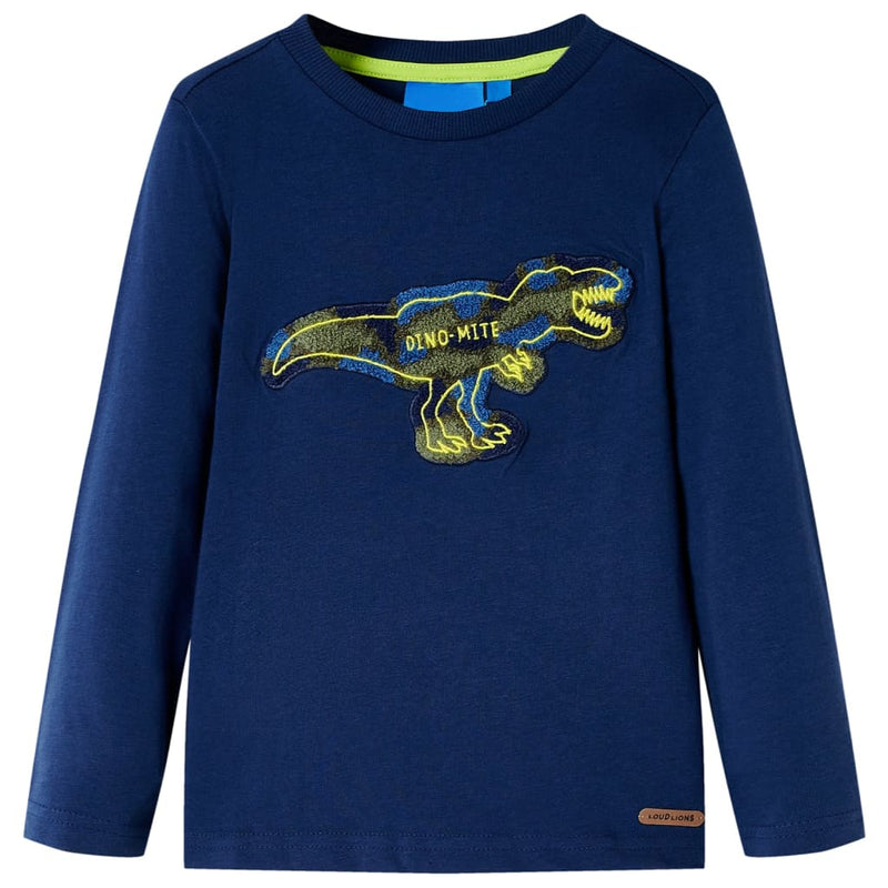 Load image into Gallery viewer, Vidaxl kindershirt met lange mouwen 128 marineblauw