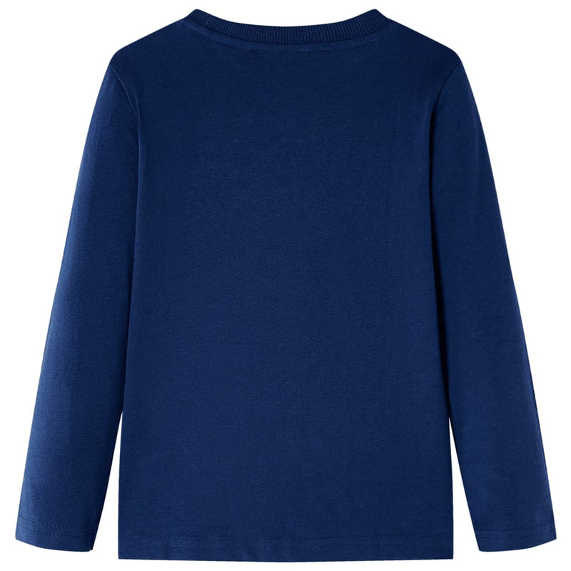 Load image into Gallery viewer, Vidaxl kindershirt met lange mouwen 128 marineblauw