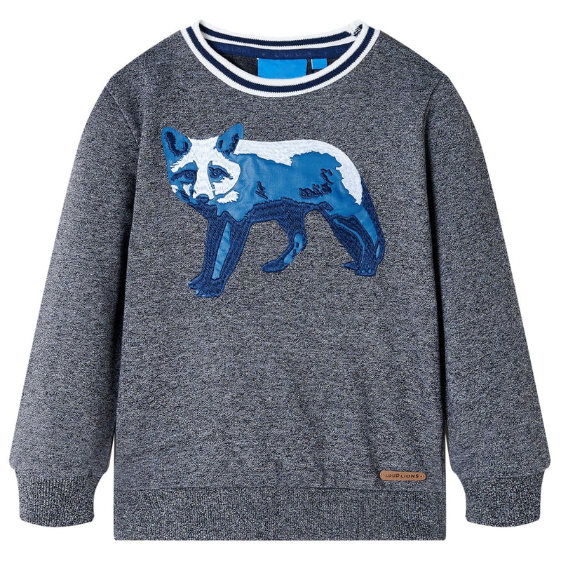 Load image into Gallery viewer, Vidaxl kindertrui 92 gemêleerd marineblauw