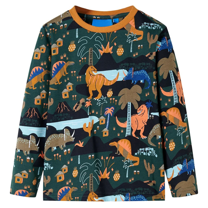 Load image into Gallery viewer, Vidaxl kinderpyjama met lange mouwen 92 donkergroen