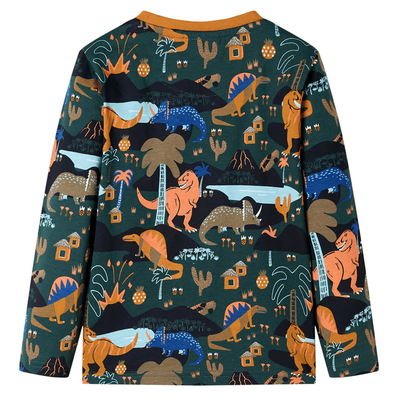 Load image into Gallery viewer, Vidaxl kinderpyjama met lange mouwen 92 donkergroen