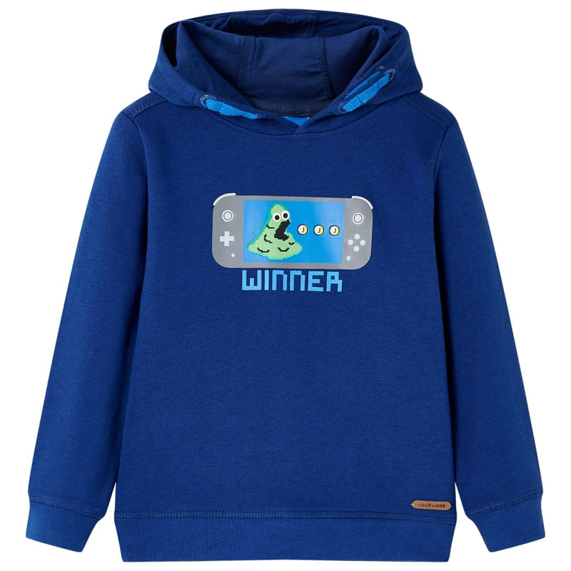 Load image into Gallery viewer, Vidaxl kindertrui met capuchon 104 donkerblauw