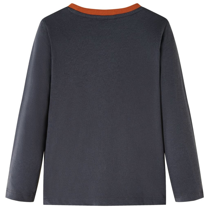 Load image into Gallery viewer, VidaXL Kindershirt met lange mouwen 140 antracietkleurig