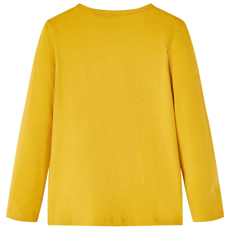 Load image into Gallery viewer, VidaXL Kindershirt met lange mouwen 104 donker okerkleurig