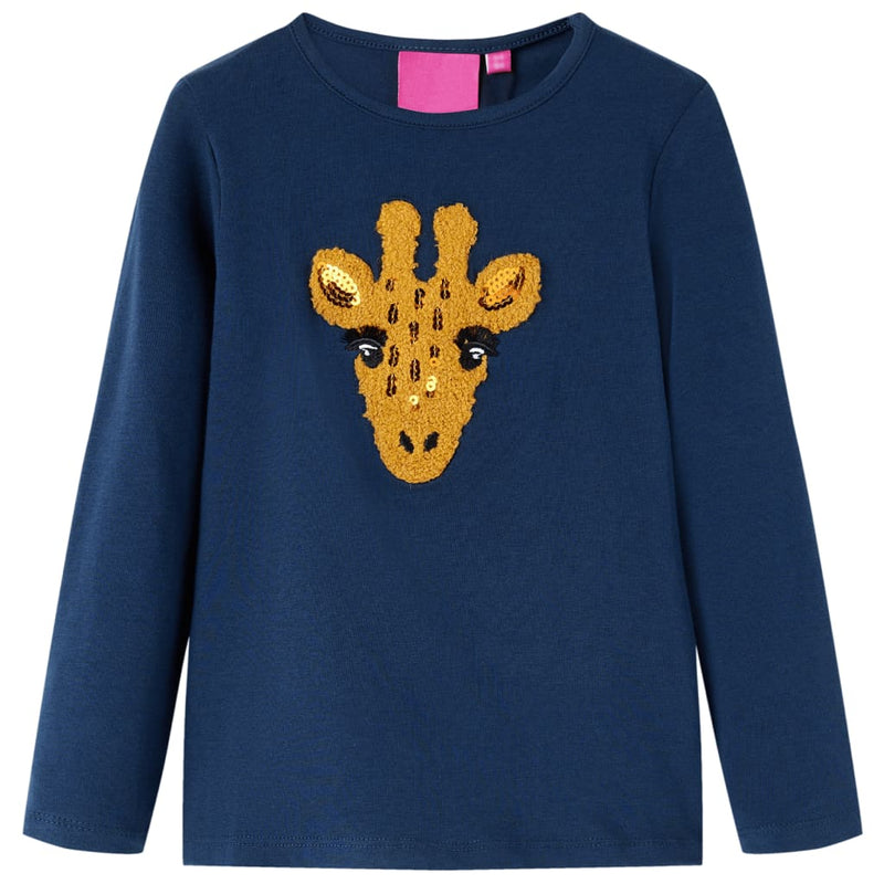 Load image into Gallery viewer, Vidaxl kindershirt met lange mouwen 116 marineblauw