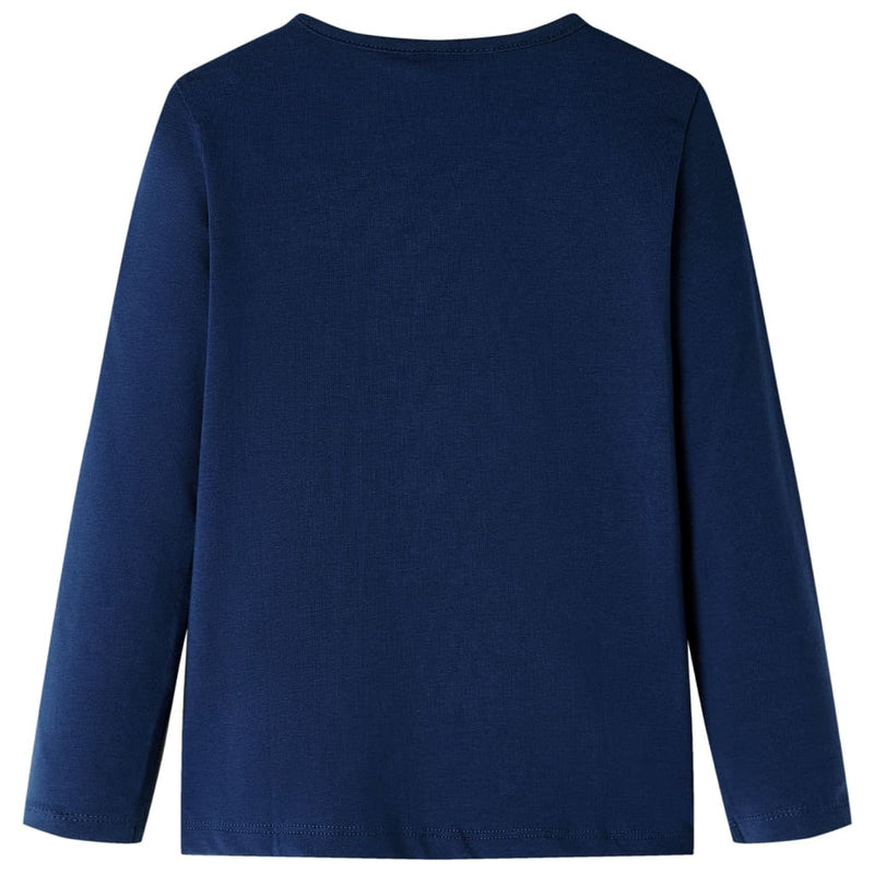 Load image into Gallery viewer, Vidaxl kindershirt met lange mouwen 128 marineblauw