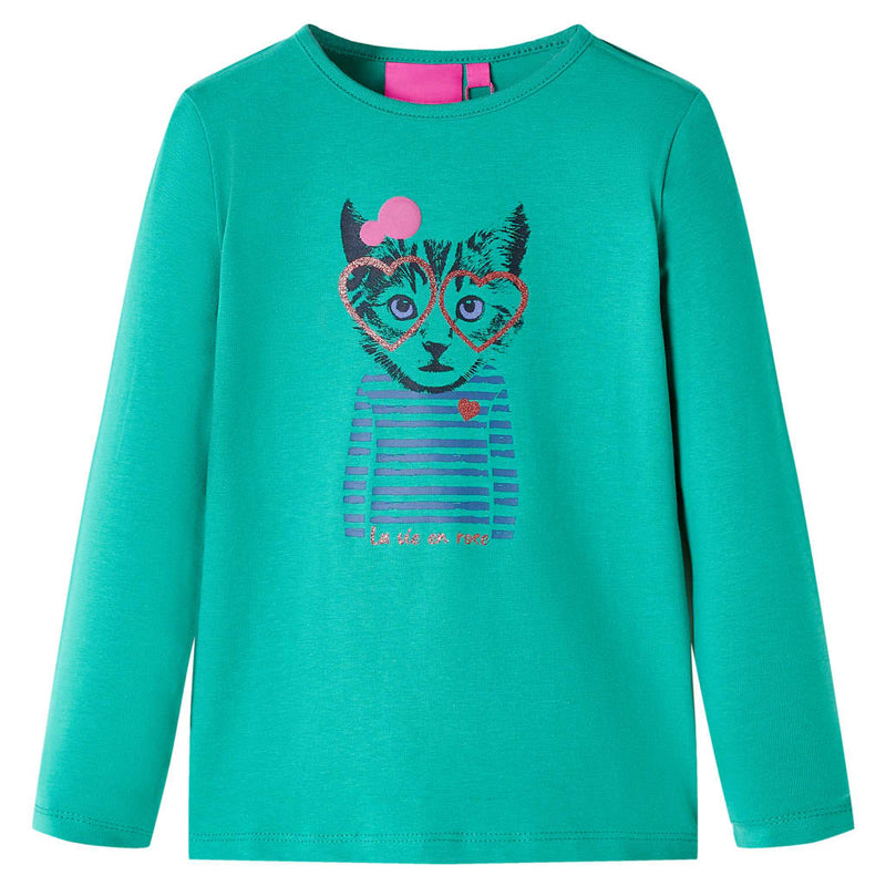 Load image into Gallery viewer, VidaXL Kindershirt met lange mouwen 92 felgroen