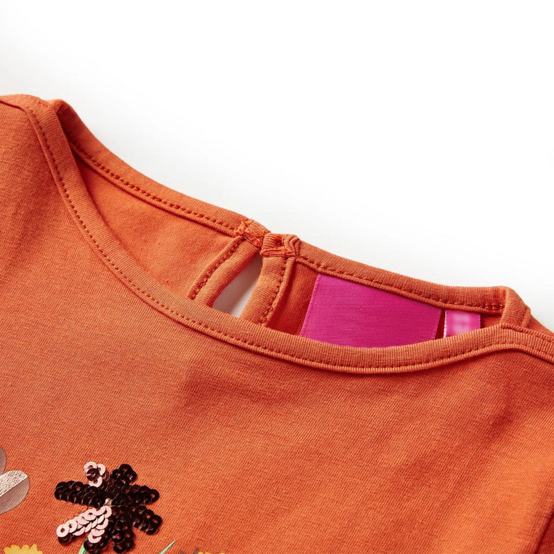 Load image into Gallery viewer, Vidaxl kindershirt met lange mouwen 116 oranjebruin