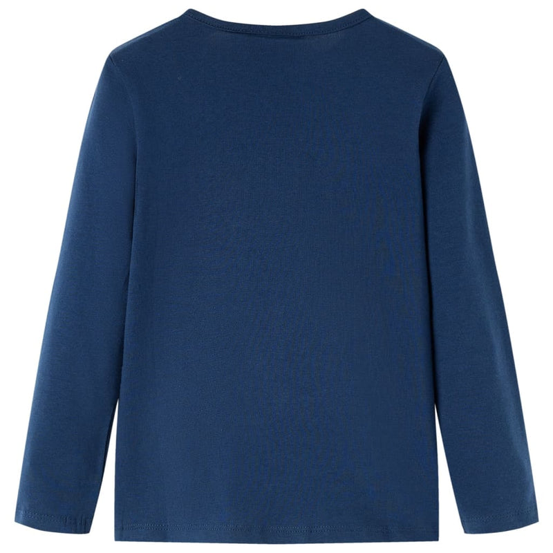 Load image into Gallery viewer, Vidaxl kindershirt met lange mouwen 128 marineblauw