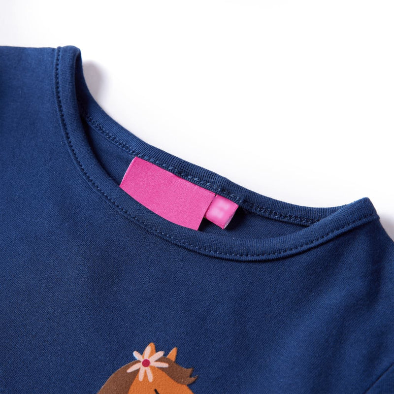 Load image into Gallery viewer, Vidaxl kindershirt met lange mouwen 140 marineblauw