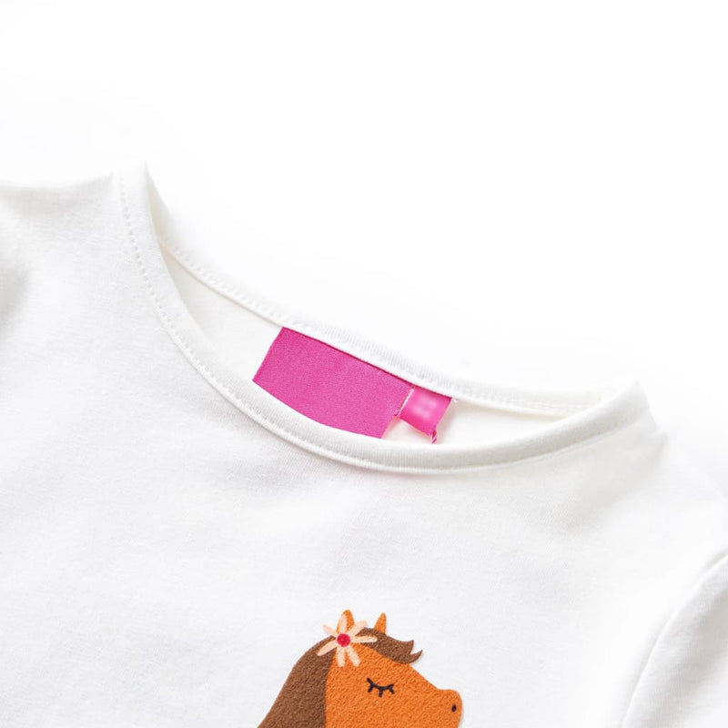 Load image into Gallery viewer, VidaXL Kindershirt met lange mouwen 140 ecrukleurig