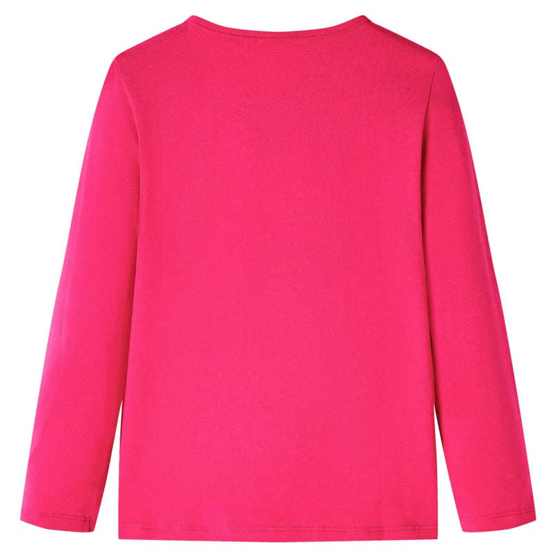 Afbeelding laden in galerijviewer, Vidaxl kindershirt met lange mouwen 104 felroze