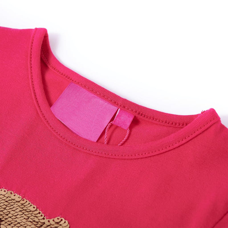 Afbeelding laden in galerijviewer, Vidaxl kindershirt met lange mouwen 104 felroze