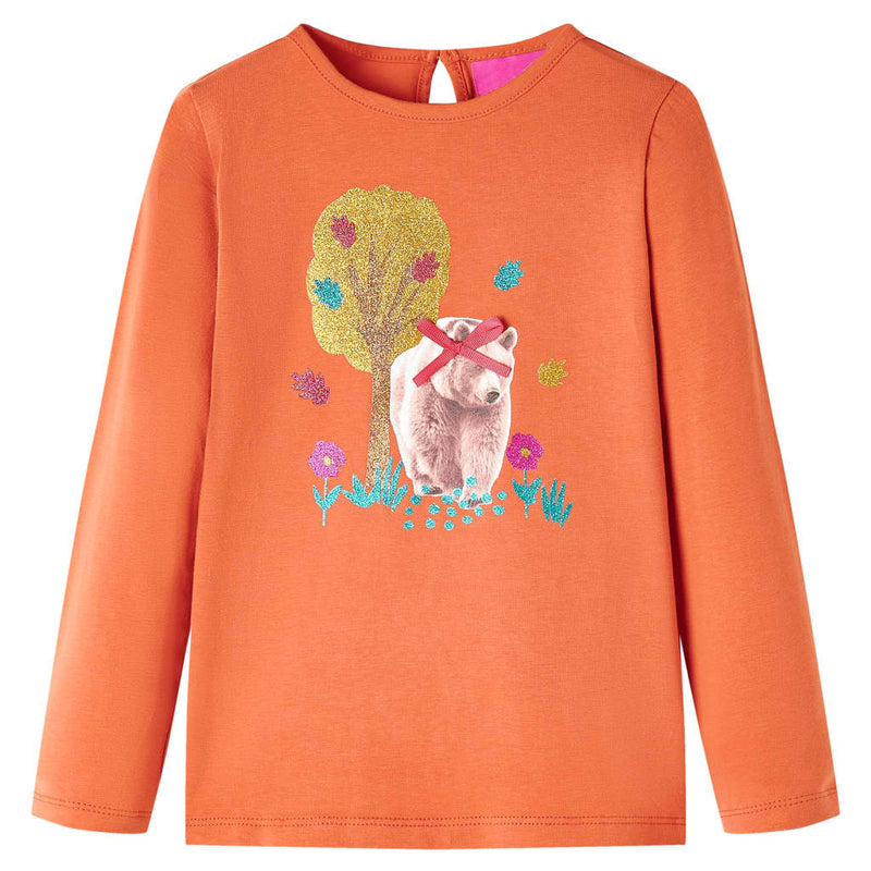 Load image into Gallery viewer, Vidaxl kindershirt met lange mouwen 116 oranjebruin