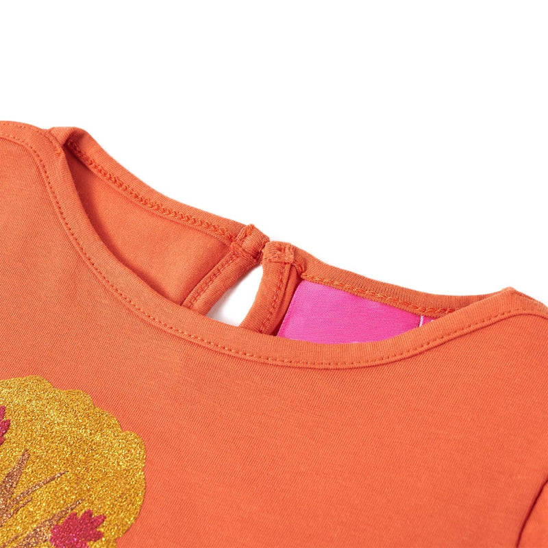 Load image into Gallery viewer, Vidaxl kindershirt met lange mouwen 140 oranjebruin