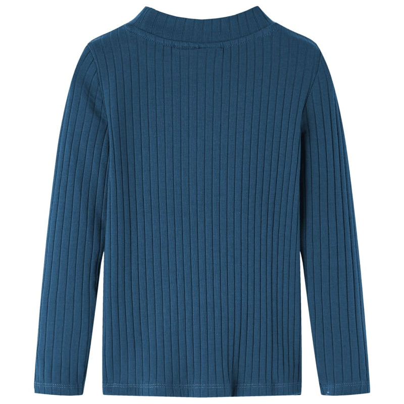 Load image into Gallery viewer, Vidaxl kindershirt met lange mouwen geribd 128 marineblauw