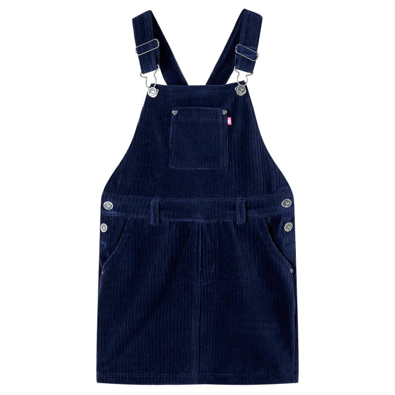 Load image into Gallery viewer, Vidaxl kindertuinjurk 92 ribfluweel marineblauw