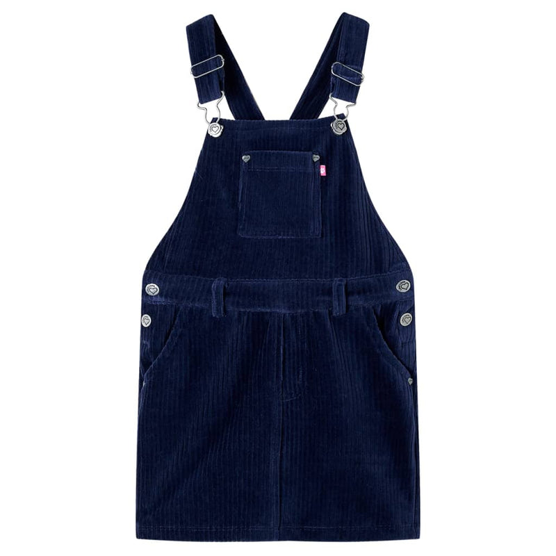 Load image into Gallery viewer, Vidaxl kindertuinjurk 104 ribfluweel marineblauw
