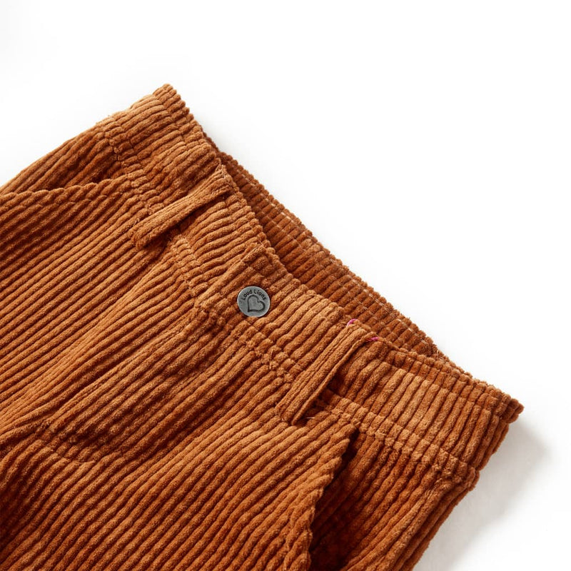 Load image into Gallery viewer, VidaXL Kinderbroek 128 ribfluweel cognackleurig