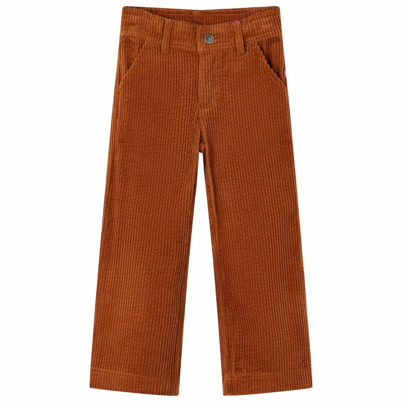 Load image into Gallery viewer, VidaXL Kinderbroek 140 ribfluweel cognackleurig