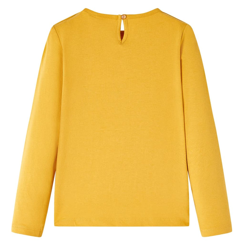 Load image into Gallery viewer, Vidaxl kindershirt met lange mouwen 128 okerkleurig