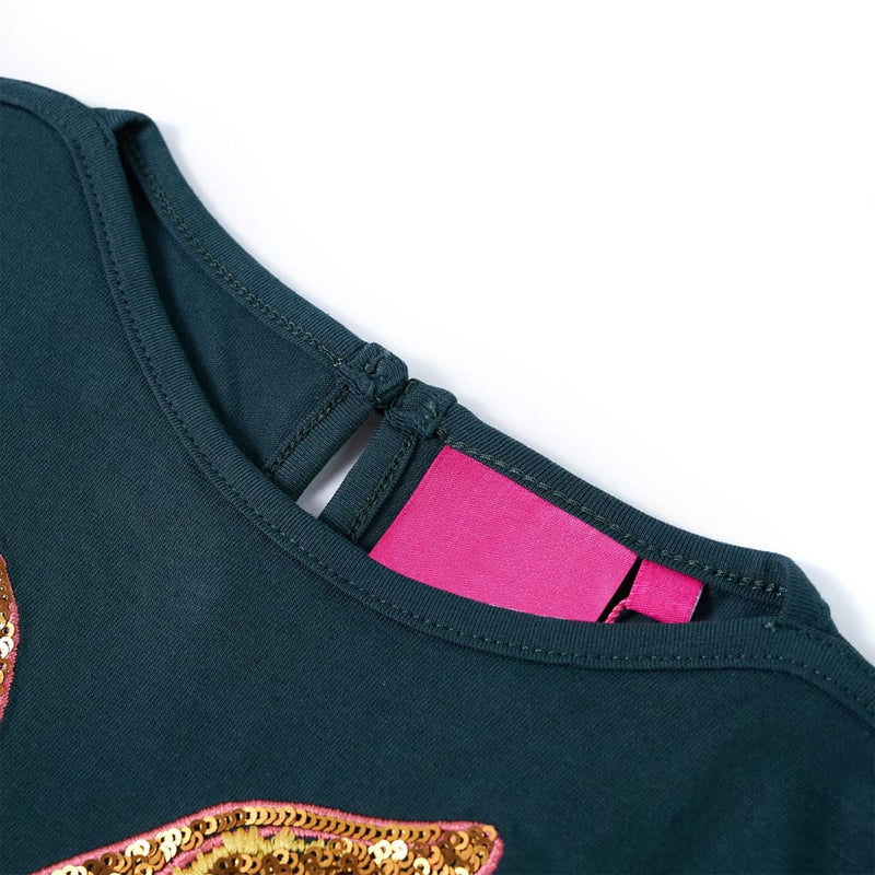 Load image into Gallery viewer, Vidaxl kindershirt met lange mouwen 128 donkergroen