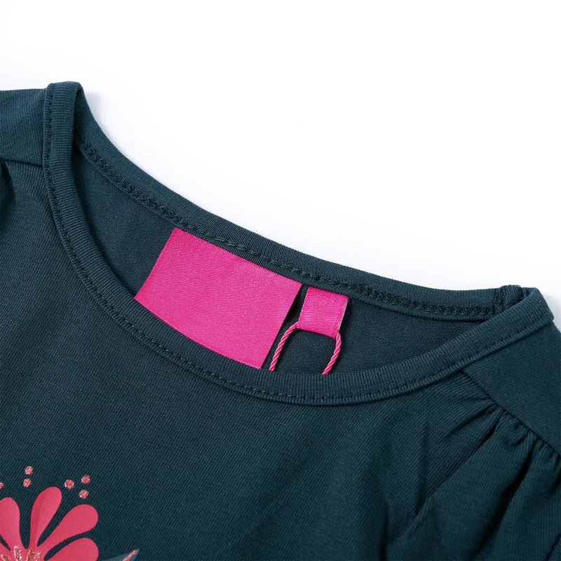 Load image into Gallery viewer, Vidaxl kindershirt met lange mouwen 116 donkergroen