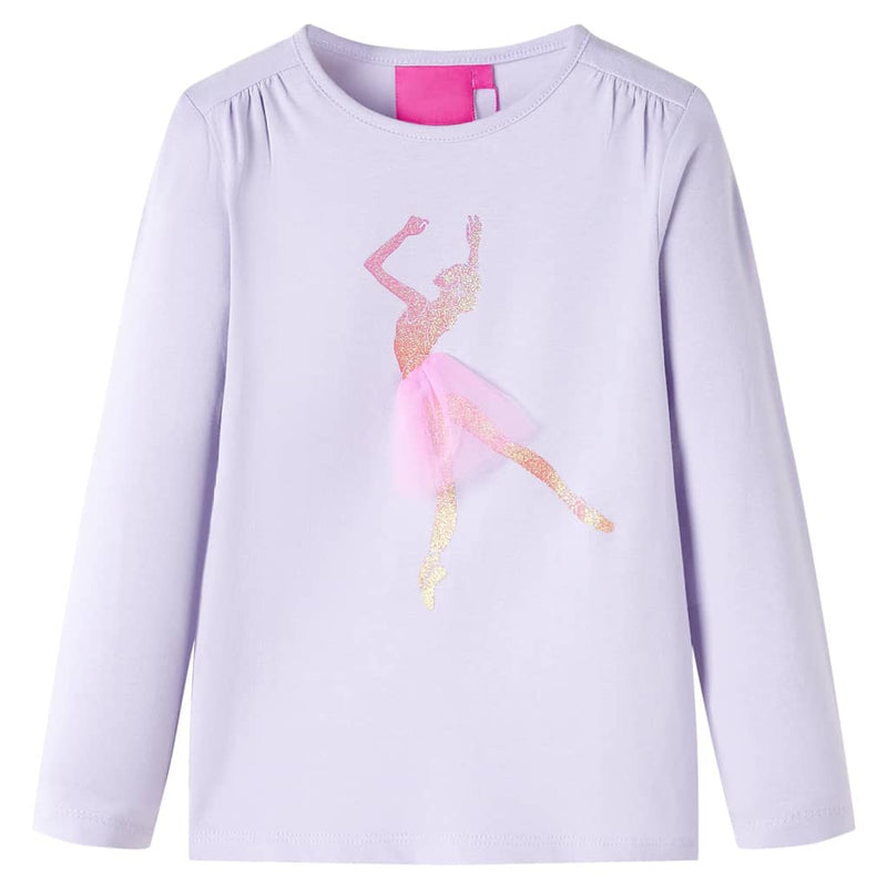 Load image into Gallery viewer, VidaXL Kindershirt met lange mouwen 104 lichtlila