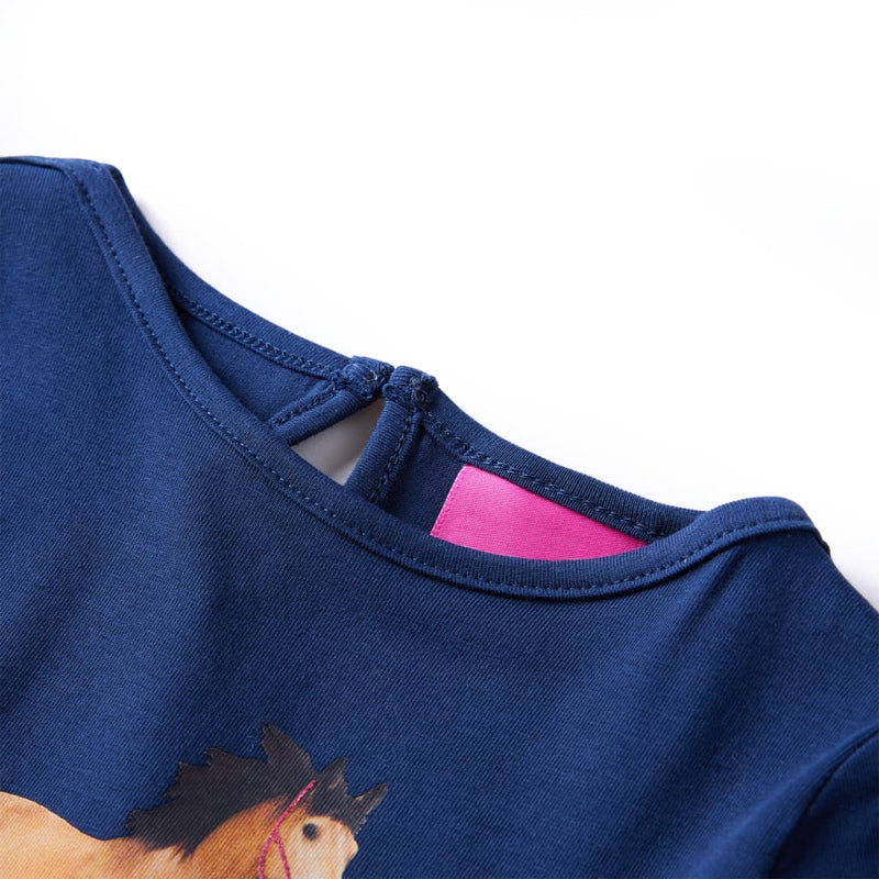 Load image into Gallery viewer, Vidaxl kindershirt met lange mouwen 116 marineblauw