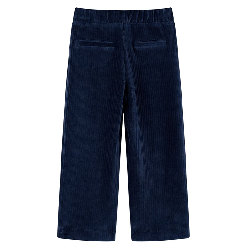 Load image into Gallery viewer, Vidaxl kinderbroek 128 ribfluweel marineblauw