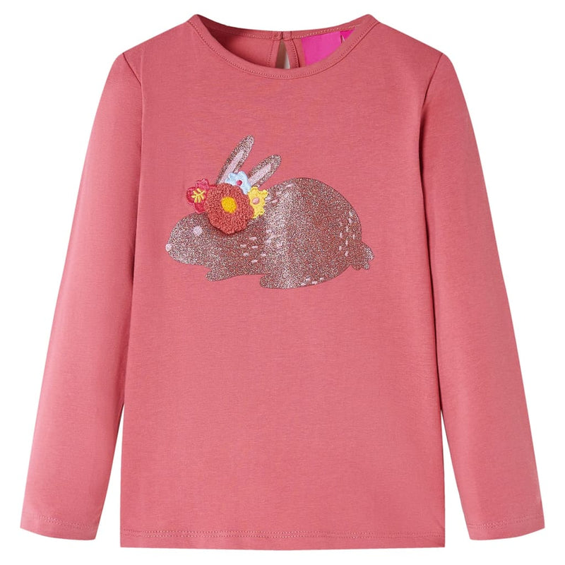 Load image into Gallery viewer, Vidaxl kindershirt met lange mouwen 128 oudroze
