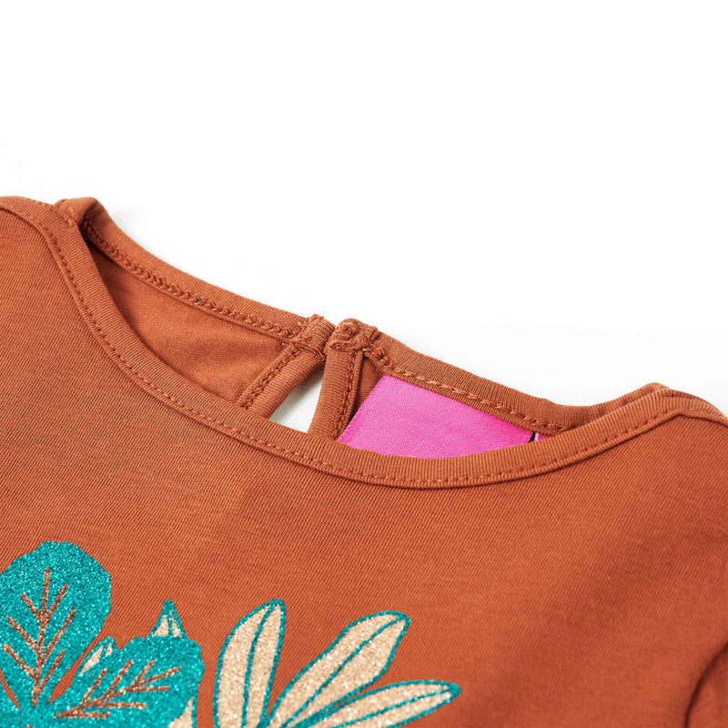 Load image into Gallery viewer, Vidaxl kindershirt met lange mouwen 140 cognackleurig